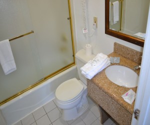 Alpha Inn & Suites San Francisco - Full bathtub and shower